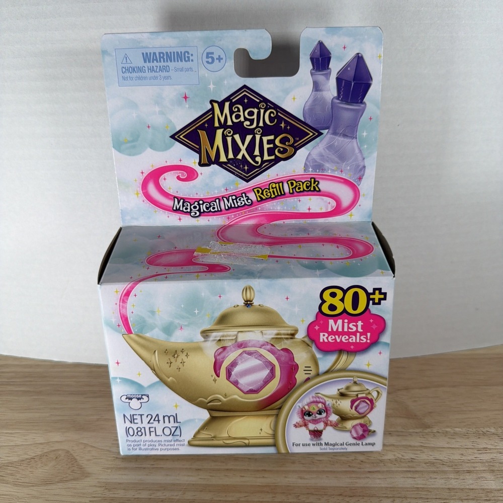 All Magic Mixies Genie Lamp Refill Vials Pink Blue Gold 80+ Magical Mist Reveals